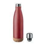Doppelwandige Isolierflasche Rot, Seitenansicht