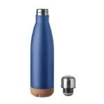 Doppelwandige Isolierflasche Blau, geöffnet dargestellt