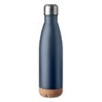 Doppelwandige Isolierflasche Blau als Werbeartikel mit Logodruck