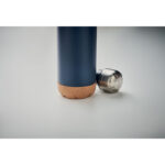 Doppelwandige Isolierflasche Blau, Detailaufnahme des Materials