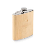 Flachmann Bambus 170ml als Werbeartikel mit Logodruck
