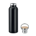 Isolierflasche 750 ml Schwarz, Seitenansicht
