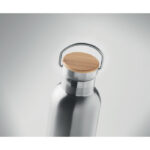 Isolierflasche 750 ml Silber, Detailaufnahme des Materials