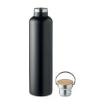 Isolierflasche 1000 m l Schwarz, Seitenansicht