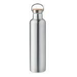 Isolierflasche 1000 m l Silber als Werbeartikel mit Logodruck