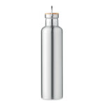 Isolierflasche 1000 m l Silber, geöffnet dargestellt