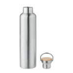Isolierflasche 1000 m l Silber von oben