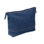 Denim Kosmetiktasche als Werbeartikel mit Logodruck