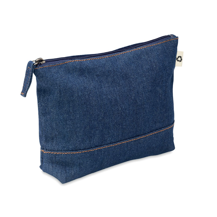 Denim Kosmetiktasche Denim Kosmetiktasche als Werbeartikel mit Logodruck
