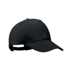 Cap organic cotton 250 g/m² Schwarz als Werbeartikel mit Logodruck