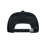 Cap organic cotton 250 g/m² Schwarz, Rückansicht