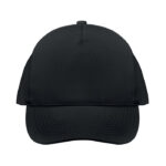 Cap organic cotton 250 g/m² Schwarz von oben