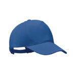 Cap organic cotton 250 g/m² Blau als Werbeartikel mit Logodruck