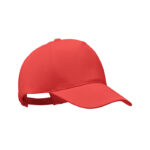 Cap organic cotton 250 g/m² Rot als Werbeartikel mit Logodruck