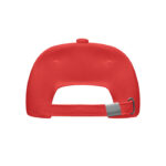 Cap organic cotton 250 g/m² Rot, Rückansicht