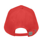 Cap organic cotton 250 g/m² Rot, geöffnet dargestellt