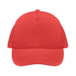 Cap organic cotton 250 g/m² Rot von oben