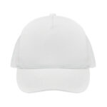 Cap organic cotton 250 g/m² Weiß von oben