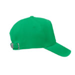 Cap organic cotton 250 g/m² Gruen, Seitenansicht