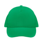 Cap organic cotton 250 g/m² Gruen von oben