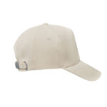 Cap organic cotton 250 g/m² Braun, Seitenansicht