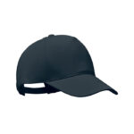 Cap organic cotton 250 g/m² Blau als Werbeartikel mit Logodruck