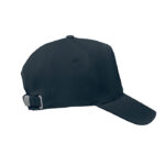Cap organic cotton 250 g/m² Blau, Seitenansicht