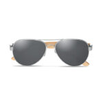 Sonnenbrille Bambus Schwarz, Seitenansicht