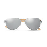 Sonnenbrille Bambus Silber, Seitenansicht