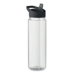 Trinkflasche RPET 650ml Schwarz als Werbeartikel mit Logodruck