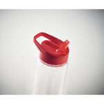 Trinkflasche RPET 650ml Rot, Detailaufnahme des Materials