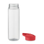 Trinkflasche RPET 650ml Rot, geöffnet dargestellt
