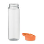 Trinkflasche RPET 650ml Orange, geöffnet dargestellt