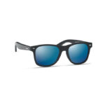 Sonnenbrille mit Bambus Blau als Werbeartikel mit Logodruck