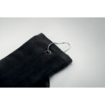 Golfhandtuch mit Haken, Detailaufnahme des Materials
