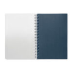 DIN A5 Notizblock Blau von oben