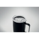 Dubbelwandige drinkbeker 300ml Schwarz, Detailaufnahme des Materials