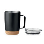 Dubbelwandige drinkbeker 300ml Schwarz, Seitenansicht