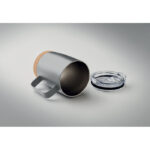 Dubbelwandige drinkbeker 300ml Grau, Detailaufnahme des Materials