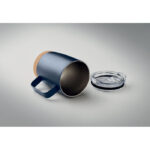 Dubbelwandige drinkbeker 300ml Blau, Detailaufnahme des Materials