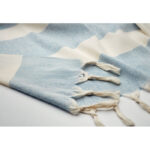 Hamman handdoek 140 gr/m² Blau, Detailaufnahme des Materials