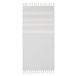 Hamman handdoek 140 gr/m² Grau als Werbeartikel mit Logodruck