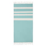 Hamman handdoek 140 gr/m² Blau als Werbeartikel mit Logodruck