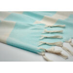 Hamman handdoek 140 gr/m² Blau, Detailaufnahme des Materials