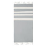 Hamman handdoek 140 gr/m² Grau als Werbeartikel mit Logodruck