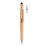 Multifunktions-Stift Bambus als Werbeartikel mit Logodruck
