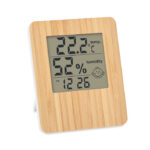 Wetterstation Bambus als Werbeartikel mit Logodruck
