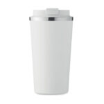 Doppelwandiger Becher 510 ml Weiß, Rückansicht