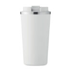 Doppelwandiger Becher 510 ml Weiß, geöffnet dargestellt