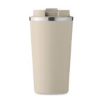 Doppelwandiger Becher 510 ml Braun, geöffnet dargestellt